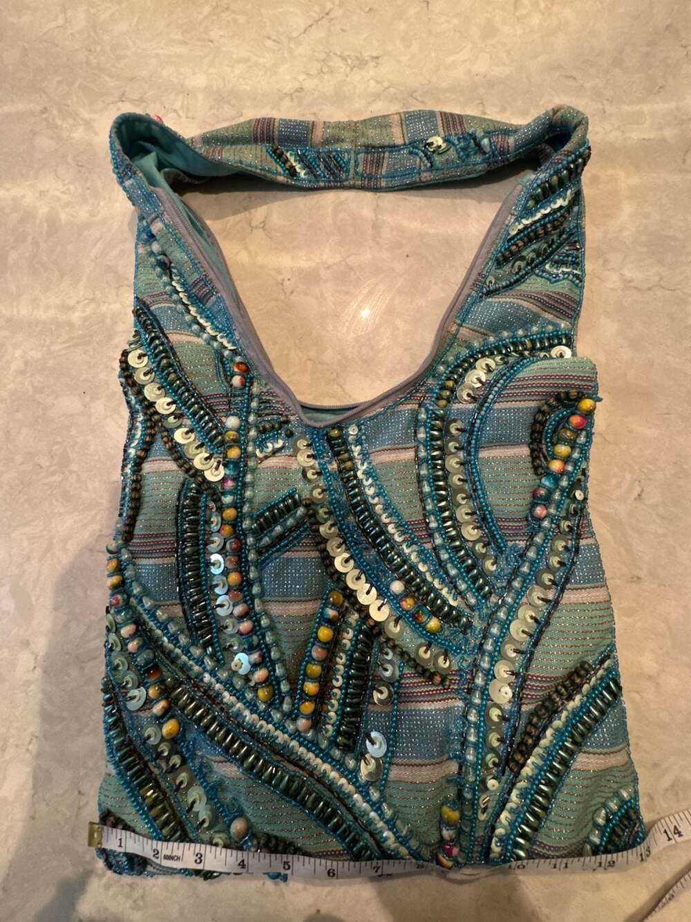 Beaded Crossbody Handbag – Boho Chic Purse with Vibrant Color Pop, Multicolor